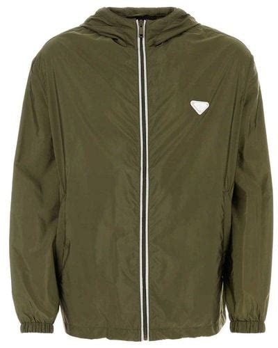 mens green prada jacket|Prada nylon jacket men's.